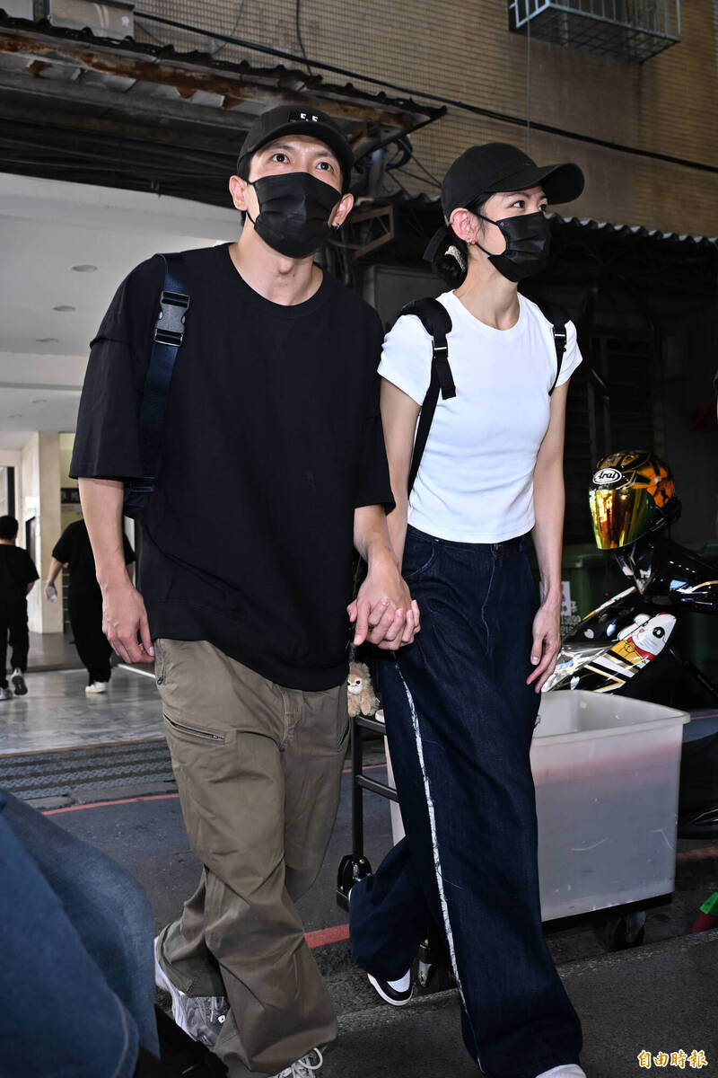 黃尚禾、李千娜。（記者胡舜翔攝）