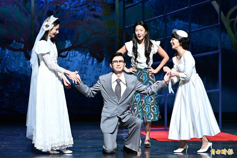 《你的故事我的夢》舞台劇彩排，李千娜（左起）、曾少宗、隋棠、林雨宣。（記者胡舜翔攝）