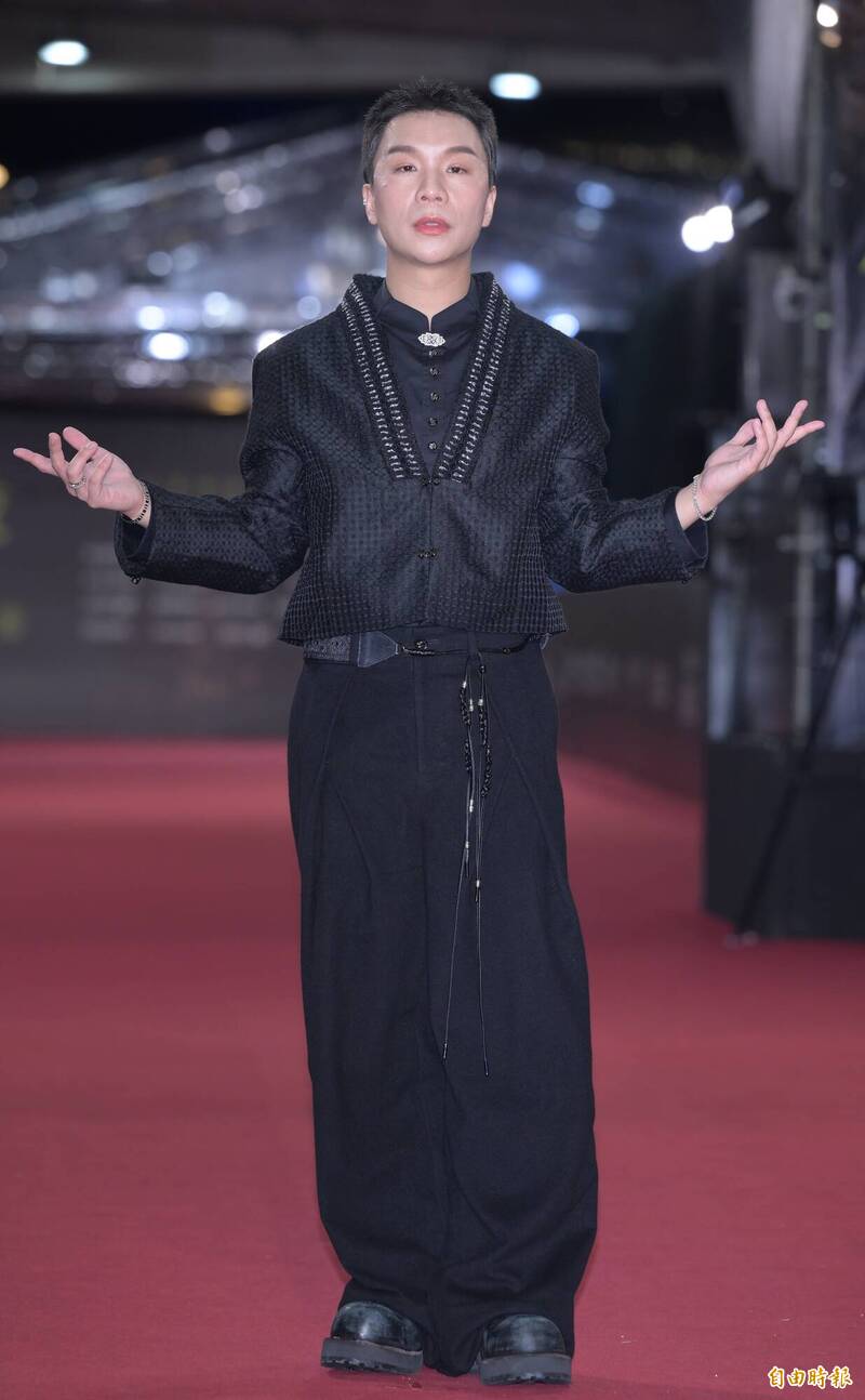 對於小S臨時不走紅毯的原因，派翠克語帶保留。（新聞攝影組攝）