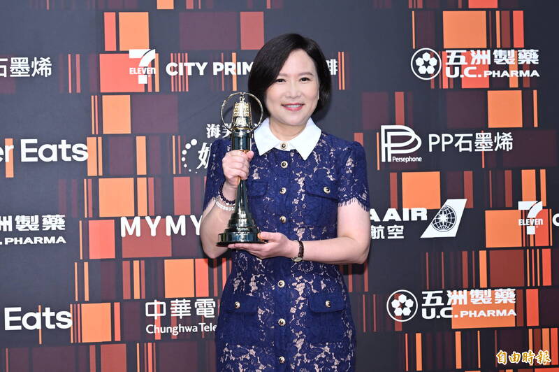 生活風格節目主持人獎由詹慶齡《名人書房》奪得。（新聞攝影組攝）