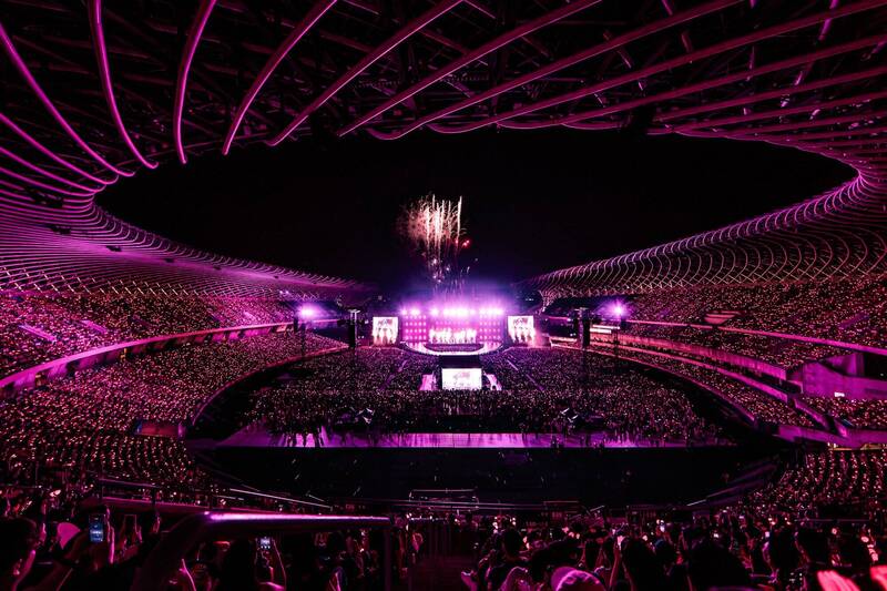 BLACKPINK高雄開唱，兩天超過10萬名歌迷朝聖。（Live Nation Taiwan提供）