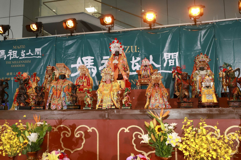 《媽祖在人間》開鏡祈福記者會，多間宮廟媽祖前來坐鎮。（民視提供）