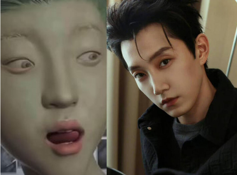 詭異人形與范世錡樣貌神似。（圖／翻攝自Threads、合成圖）