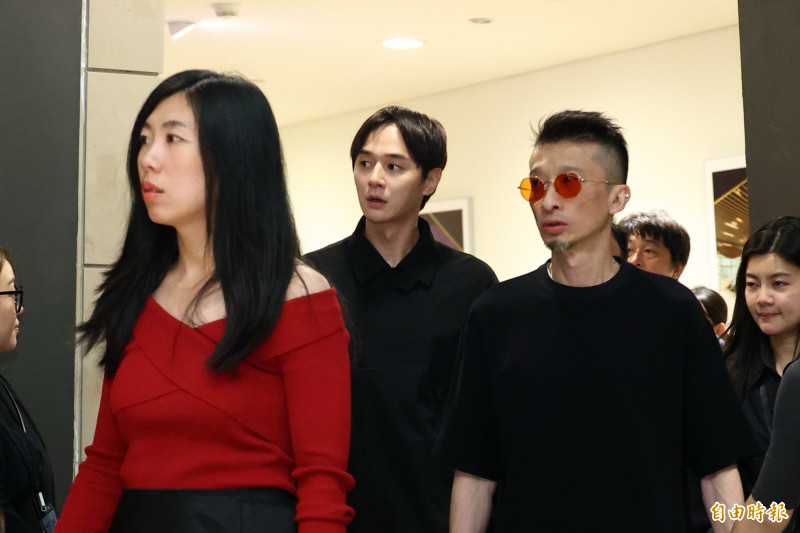 張軒睿現身追悼楊爸。（記者傅茗渝攝）