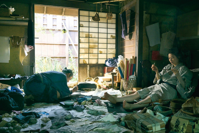 長澤雅美在日片《浮世繪女兒》飾演一代女畫師葛飾應為。（天馬行空提供）