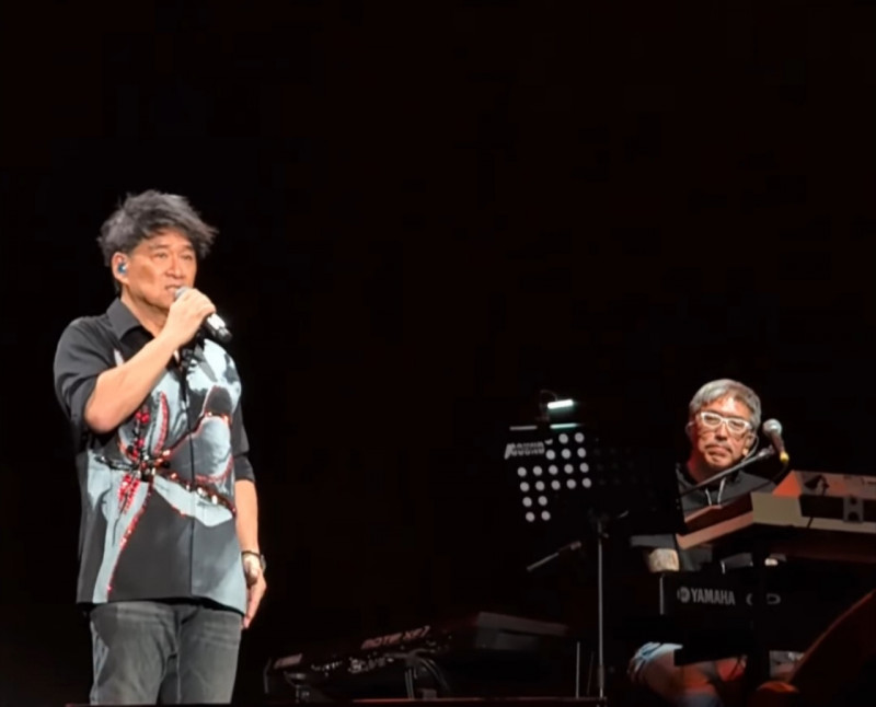 周華健（左）演唱會的音樂總監屠穎驚傳過世。（翻攝自臉書）