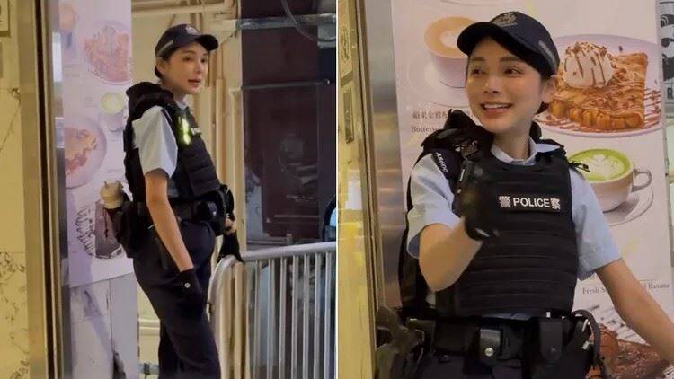 「仙氣女警」梁凱程成為焦點。（翻攝Threads）