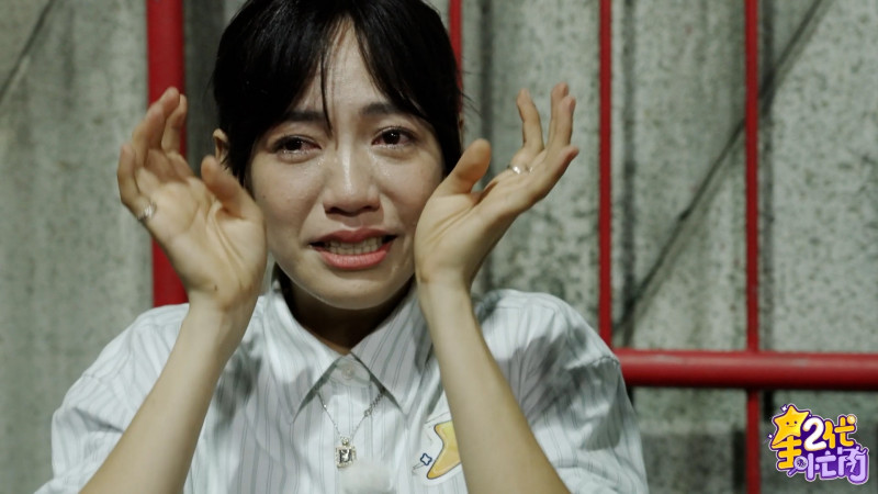 焦曼婷轉播職棒壓力爆表痛哭。（Yahoo《星二代很忙內》提供）