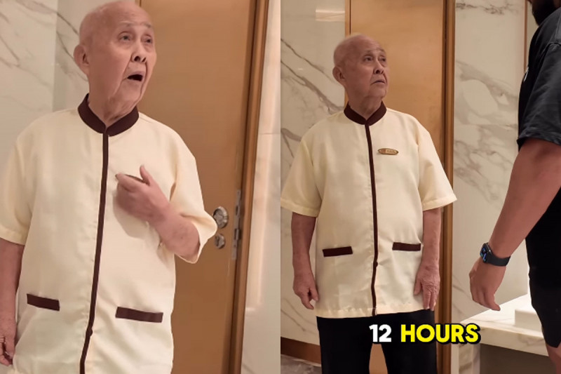 91歲清潔員日工作12小時「一句話逼哭百萬人」 網紅心疼當場掏錢暖助