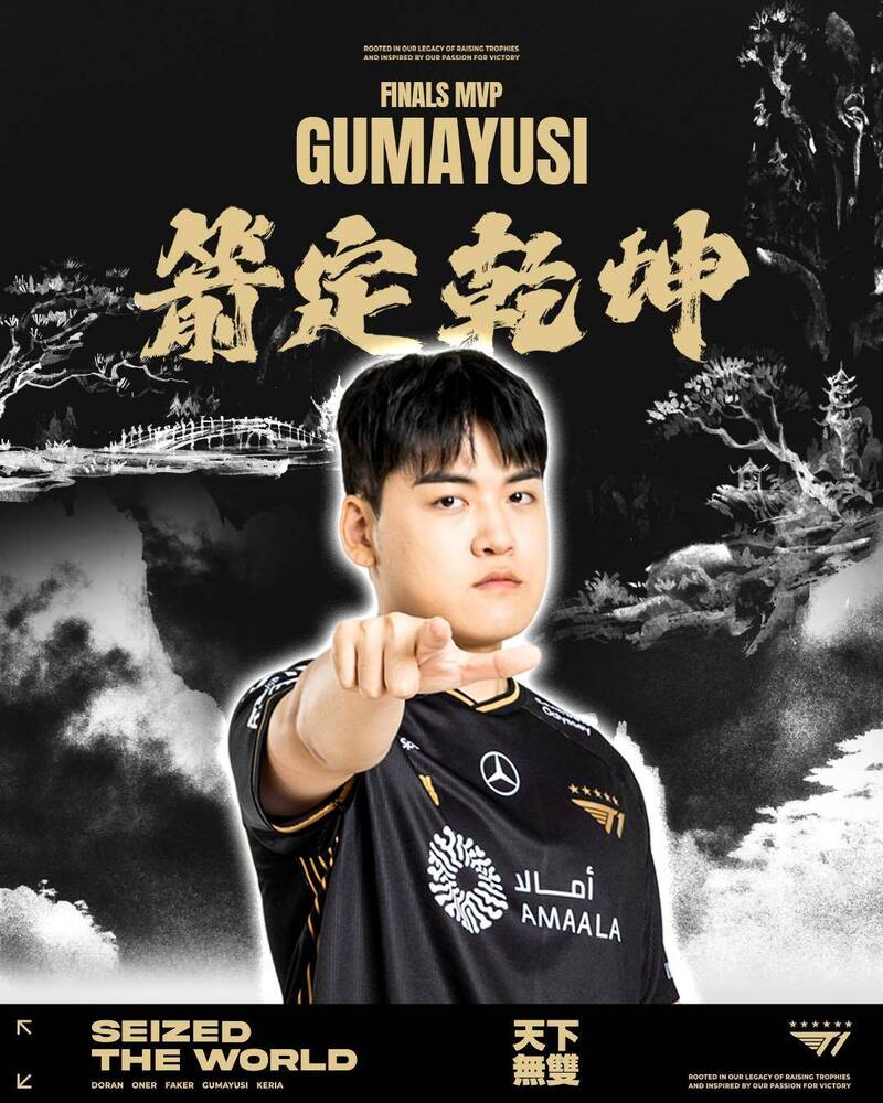AD選手Gumayusi獲得FMVP。（翻攝自臉書）