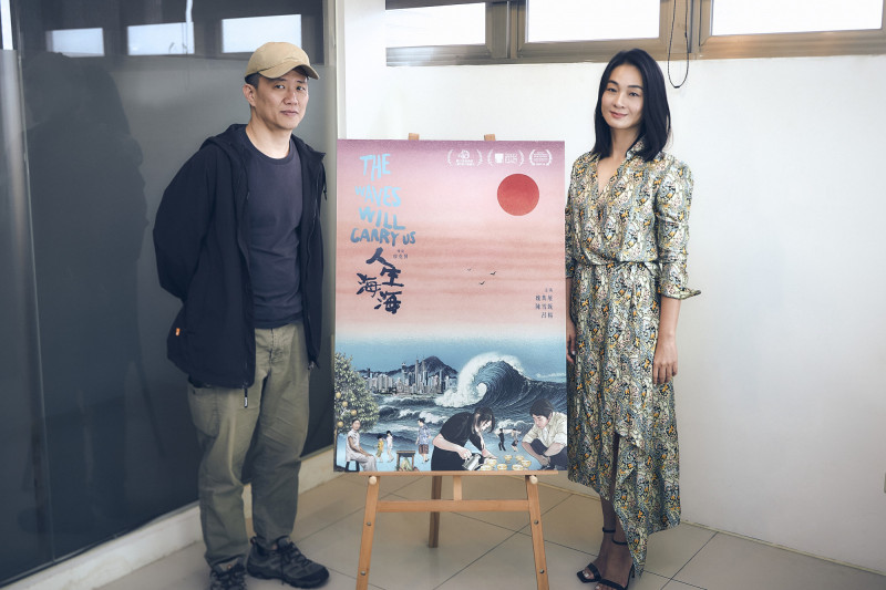 廖克發（左）、陳雪甄合作20年，新片《人生海海》入圍金馬最佳劇情片。（甲上娛樂提供）