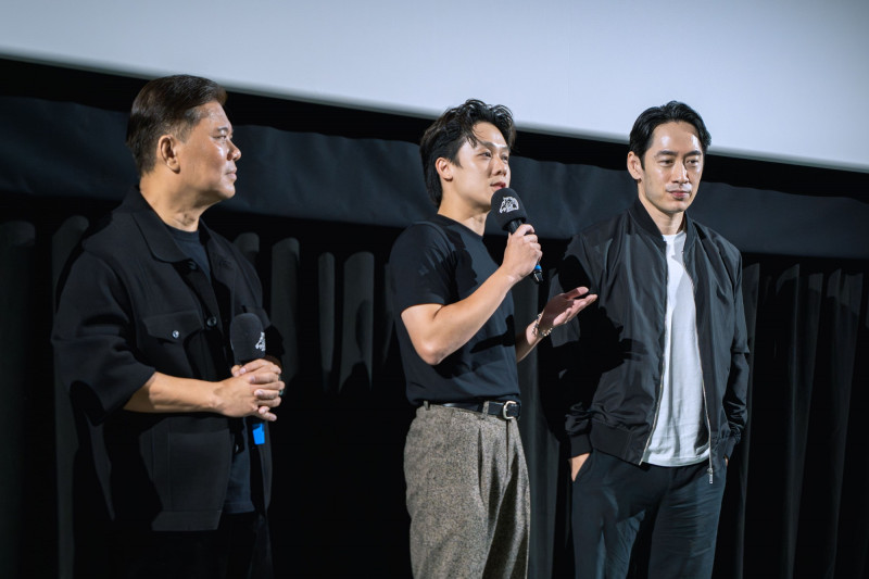 許瑞奇（中）分享為了詮釋「阿好」，提前兩年開始做角色功課。（甲上娛樂提供）