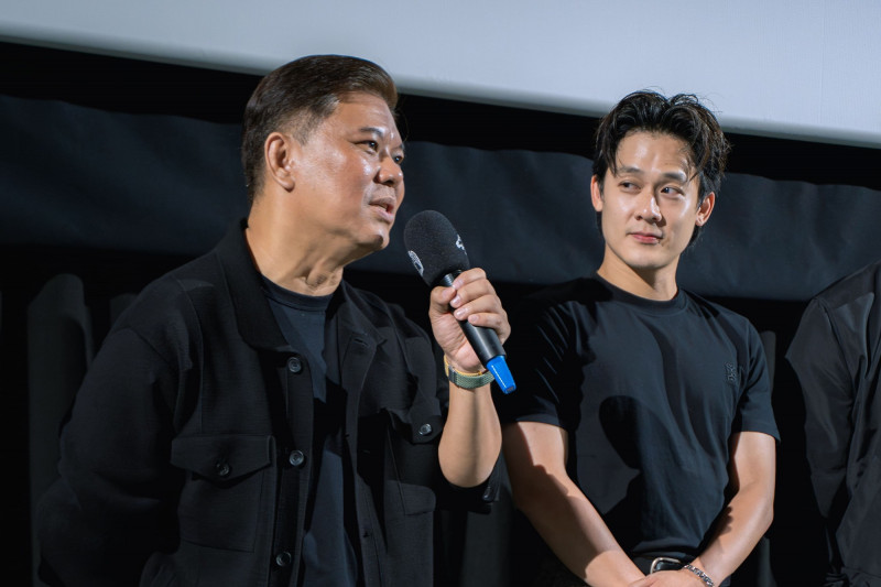 《好孩子》導演王國燊（左）及許瑞奇日前現身金馬影展映後座談，現場氣氛溫馨感人。（甲上娛樂提供）