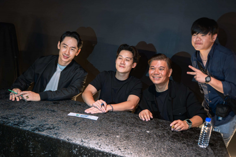 《好孩子》演員路斯明（左起）、許瑞奇與導演王國燊日前出席金馬影展映後座談，獲熱烈迴響。（甲上娛樂提供）