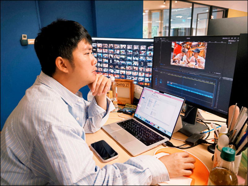 長達十幾小時的素材剪輯成1小時精華，Leo哀號如無限列車。（Dcard Video提供）