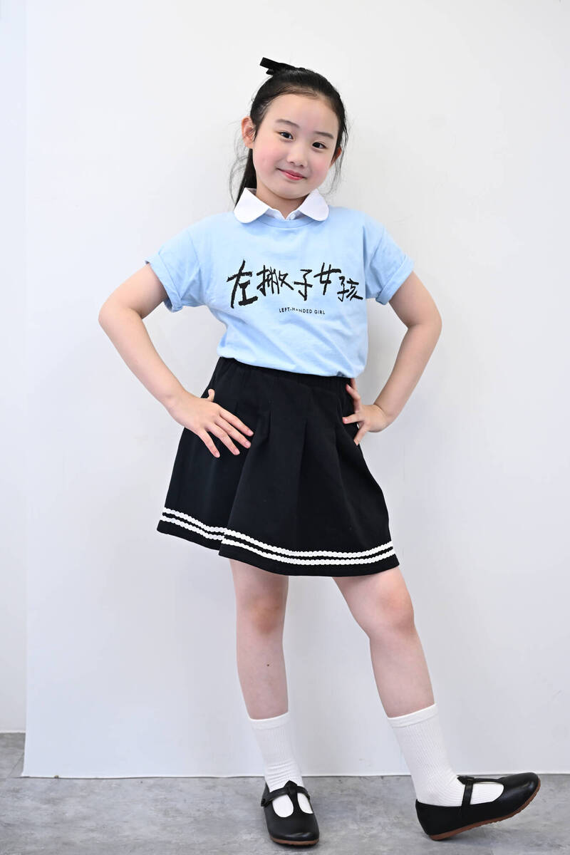 葉子綺在片中面對許多超越自身年齡能理解的情緒與議題。（記者胡舜翔攝）