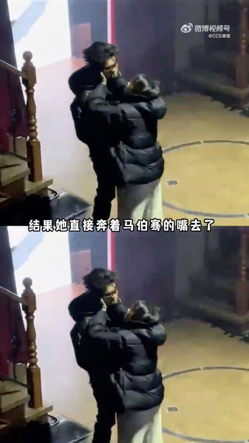 馬伯騫遭瘋狂女粉絲強吻。（翻攝微博）