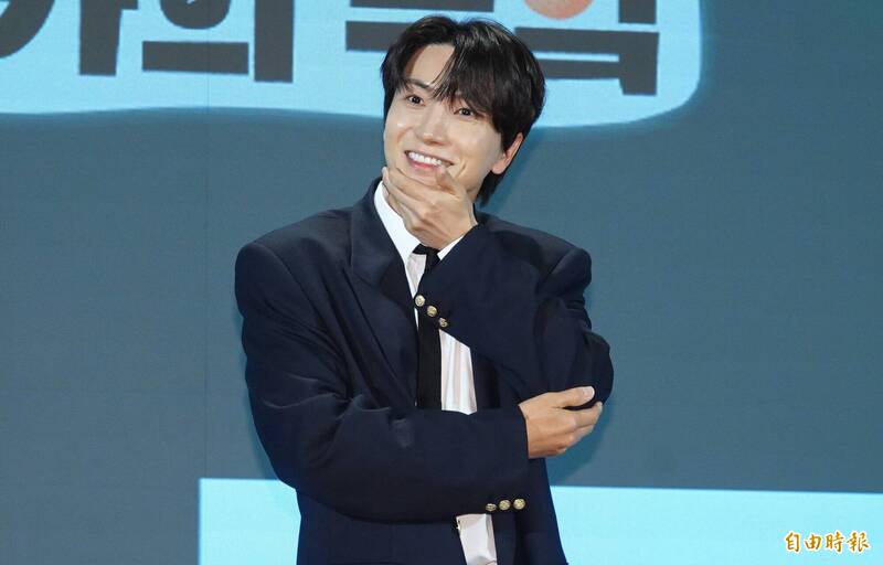 利特俏皮喊話金鐘獎。（記者潘少棠攝）