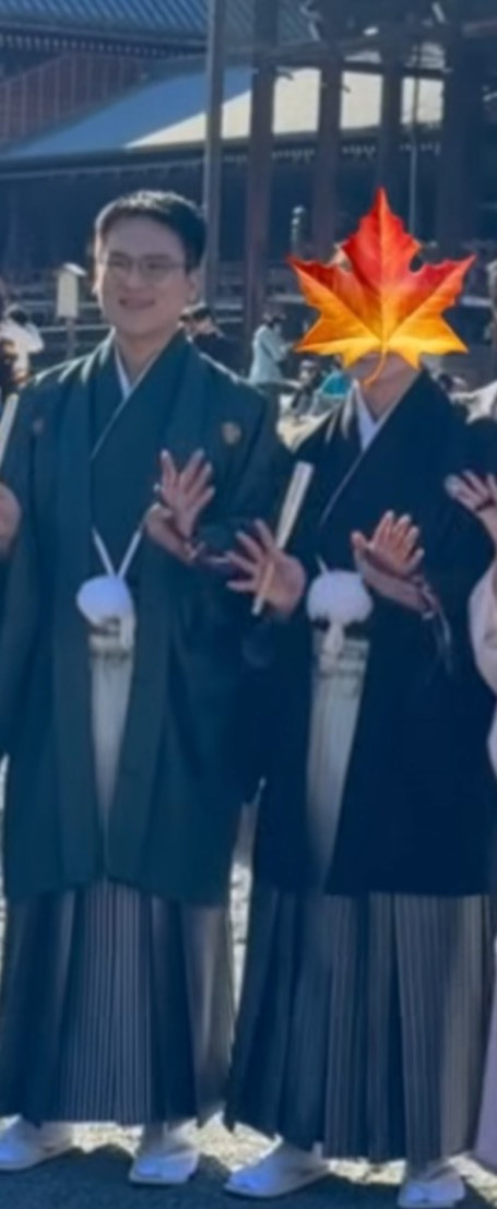 徐嶔煌在京都西本願寺甜蜜完婚。（翻攝Threads）