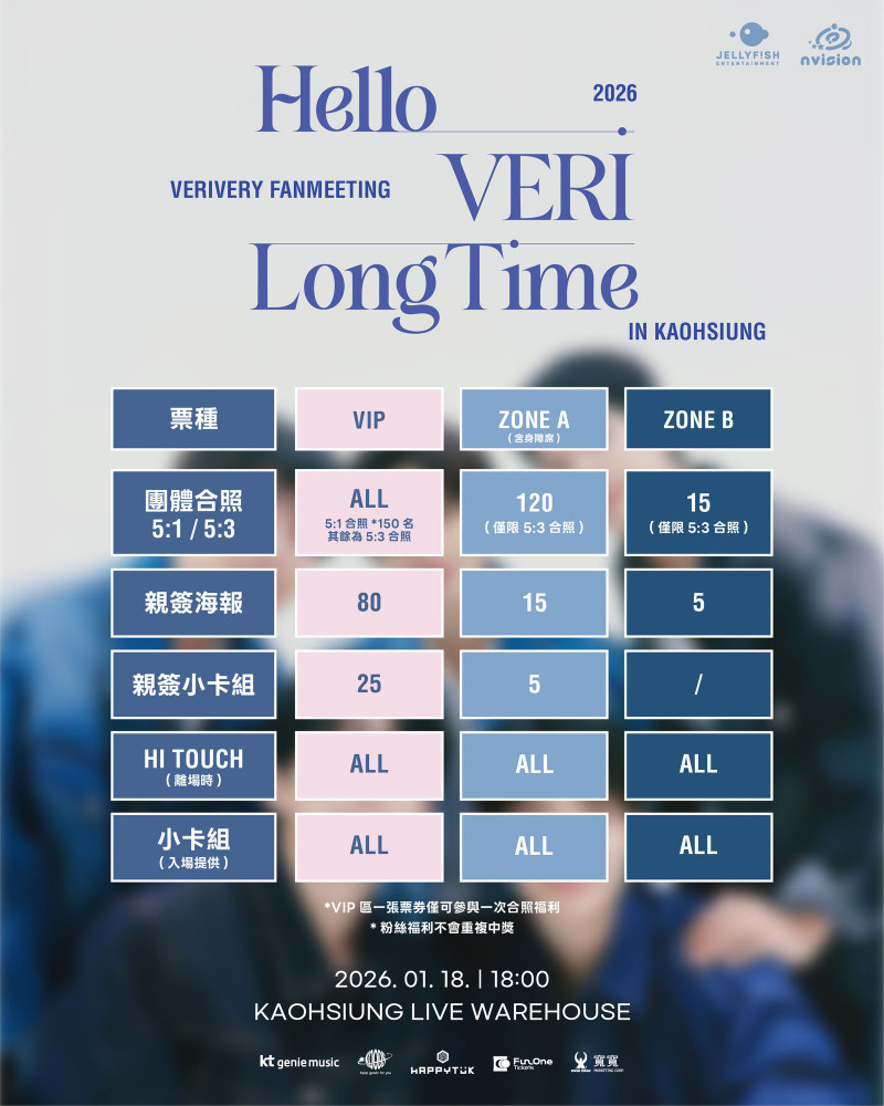 VERIVERY演唱會相關福利。（寬寬整合行銷提供）