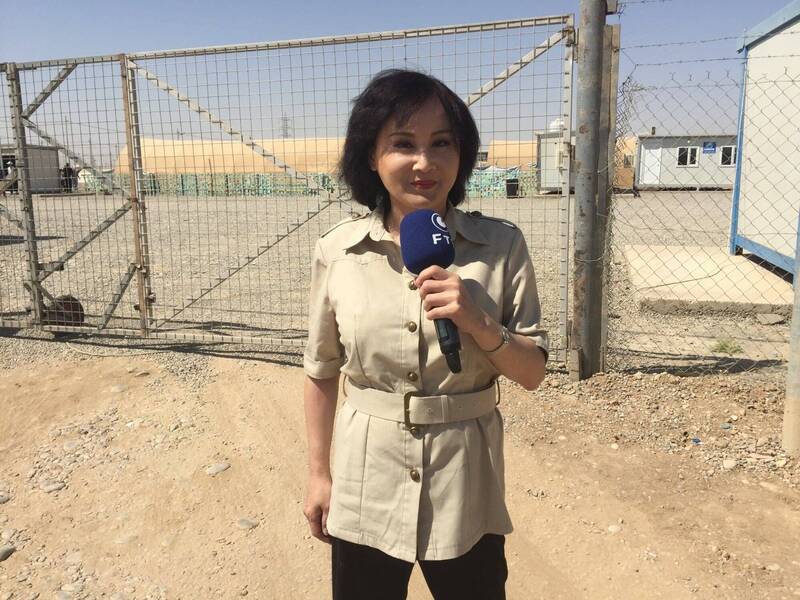 胡婉玲曾深入戰地採訪。（資料照，胡婉玲提供）