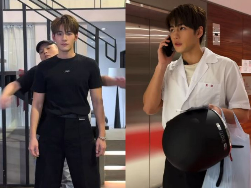 魏浚笙近期為宣傳電影，不但當起一日外賣員，還與春風一起拍攝防身術影片。（翻攝自IG）