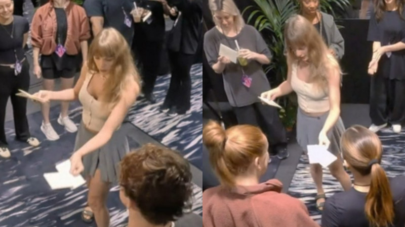 泰勒絲豪發獎金給工作人員。（翻攝自Disney+）