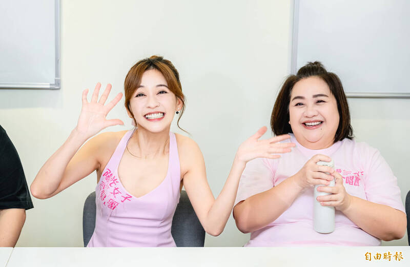 陳意涵、鍾欣凌讓新人演員安心不少。（記者王文麟攝）