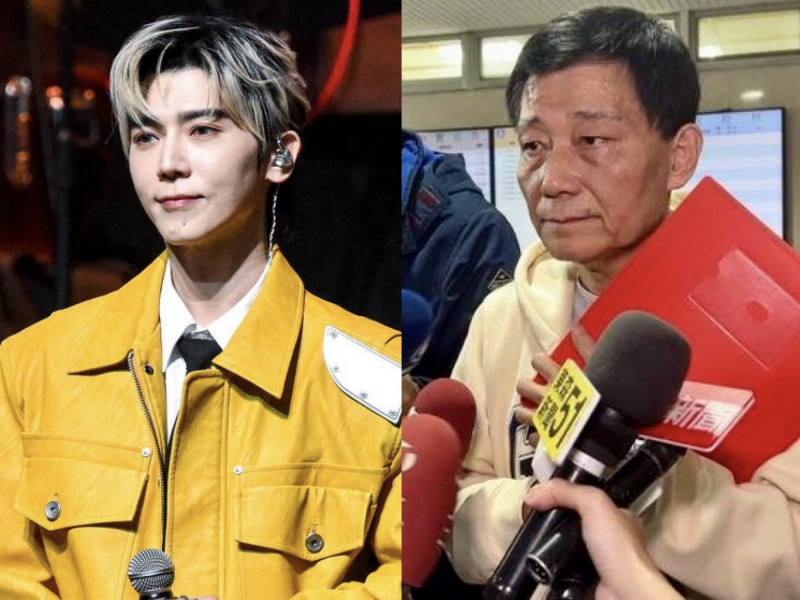 畢書盡（左）遭鍾男當街舉大字報辱罵，父親畢福鬢（右）出面護兒還原真相。（本報組合資料照）