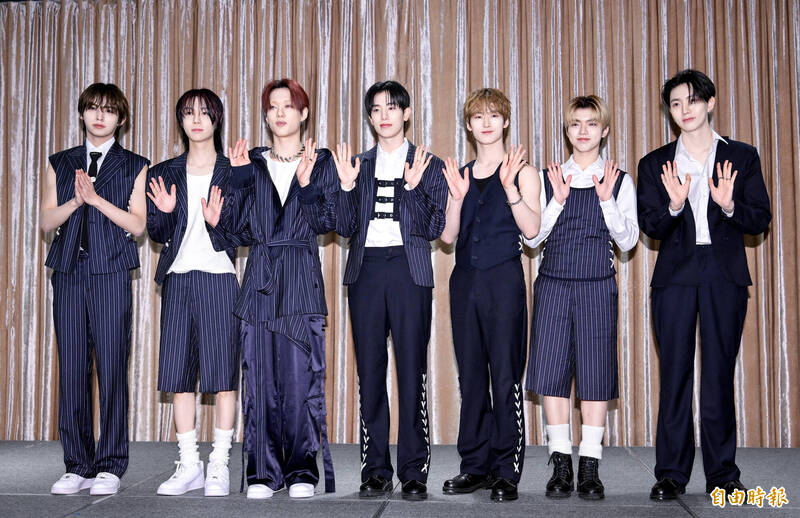 MASAMI（左起）MINJE 、XAYDEN 、KUNHO、YOUMIN、ON:N、HYUNBIN。（記者王文麟攝）