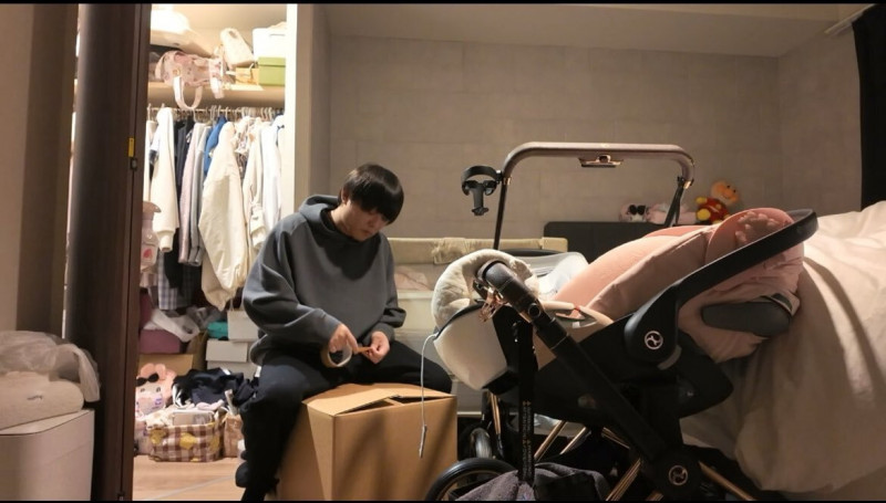 渡部龍太曬出打包行李的畫面。（翻攝自X）