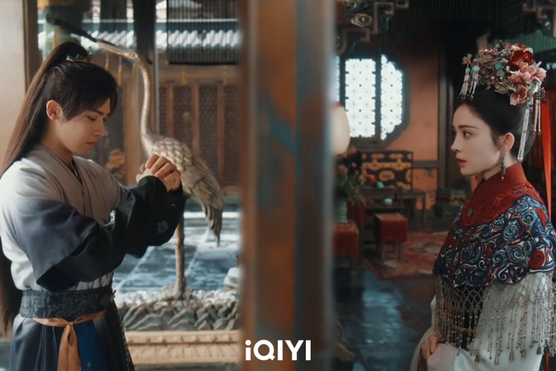 古力娜扎（右）在《玉茗茶骨》與侯明昊愛情逐漸發芽。（iQIYI愛奇藝國際站提供）