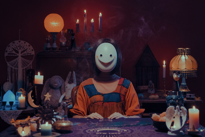 神秘預言家「巴巴女巫」在《百萬人推理》為關鍵角色。（Netflix提供）