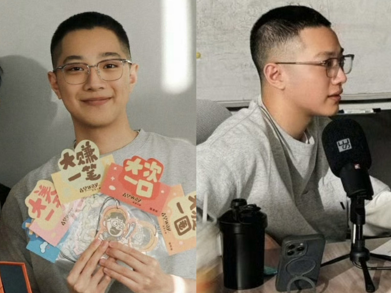 賴冠霖近日現身遭狠評「24歲看起來像50歲」。（組合照，翻攝自微博）