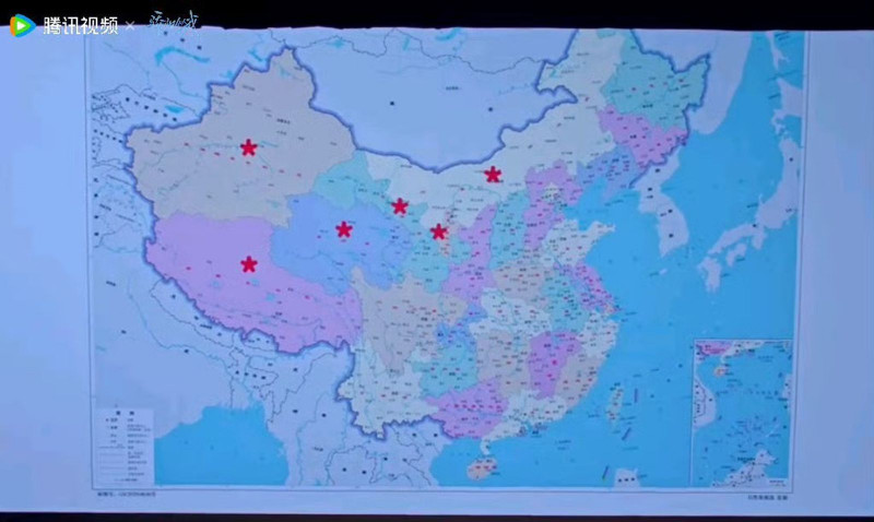 九段線地圖畫面曾在《驕陽似我》第25集出現，引發爭議。（翻攝自微博）