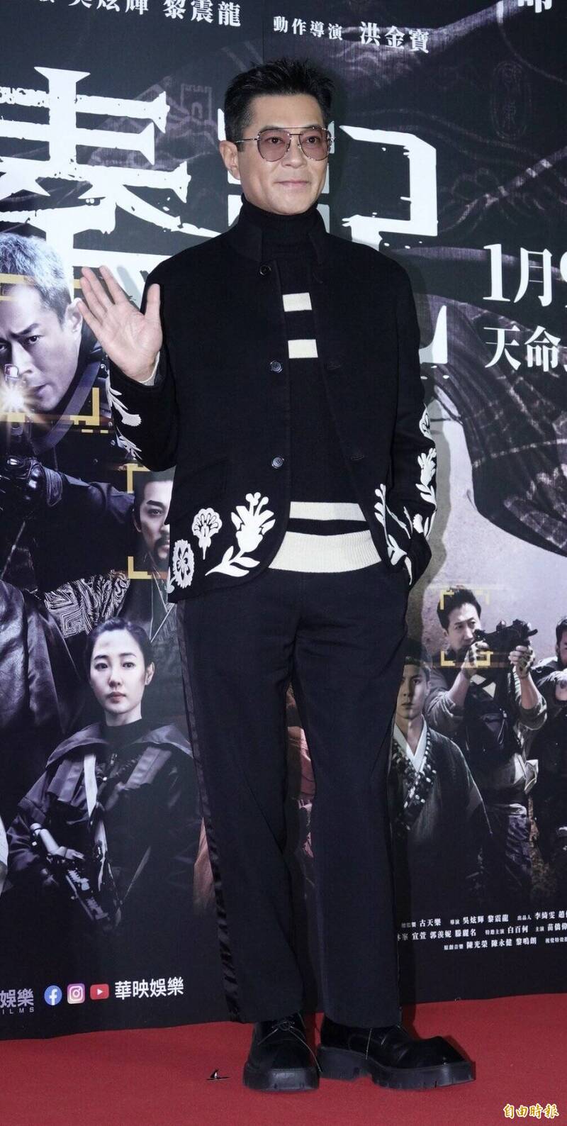 日前傳出古天樂疑似因工作過度操勞而掛病號，他現場親自澄清其實只是小感冒。（記者潘少棠攝）