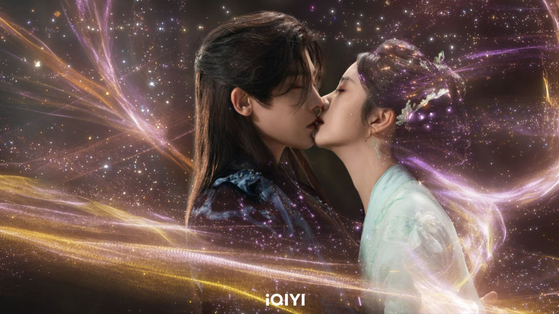 譚松韻（右）、侯明昊在《逍遙》上演浪漫之吻。（iQIYI愛奇藝國際站提供）