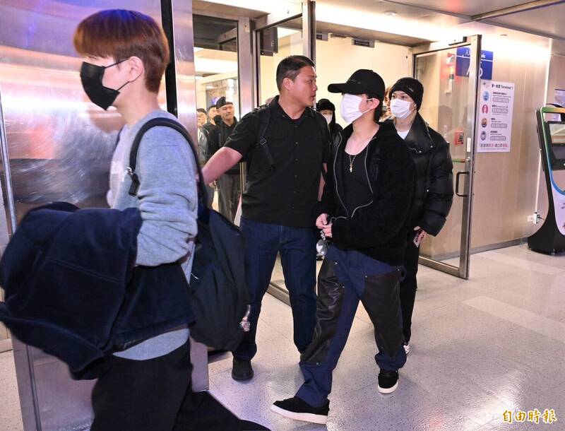 Stray Kids的昇玟、徐彰彬、Felix。（記者劉信德攝）