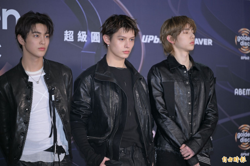 CORTIS安乾鎬（左起）、趙雨凡及金主訓。（記者王文麟攝）