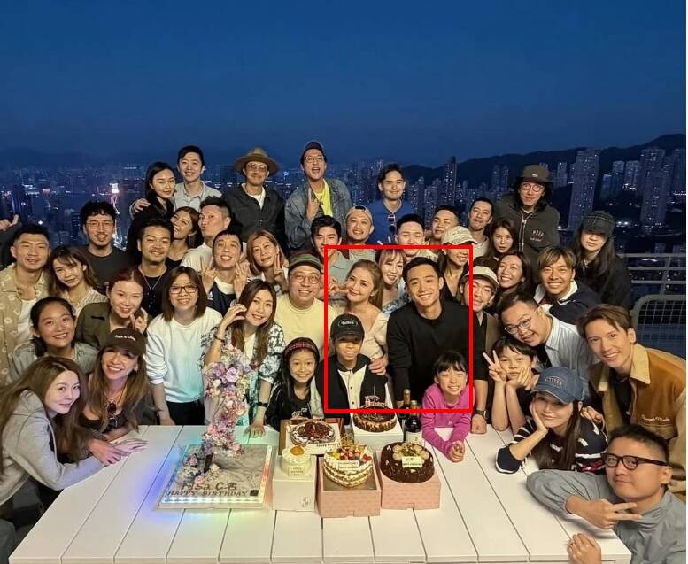 阿Sa去年11月的生日宴上，現年33歲的健身教練男友便站穩「C位」了。 （翻攝自IG）  