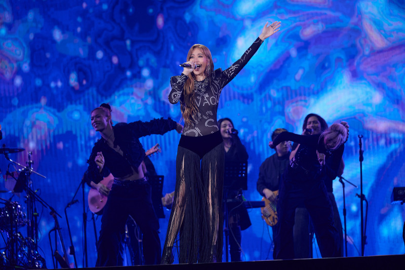 Ａ-Lin熱唱掀高潮。（喬山健康科技提供）