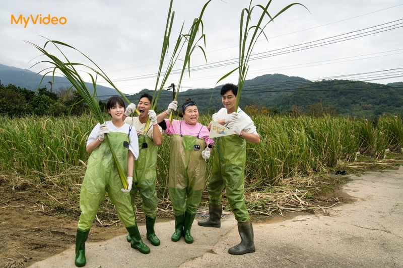 《花甲少年趣旅行》由陳冠霖（右起）、林美秀、蔡昌憲與夏宇童組成旅伴，暢遊北北基。（台灣大哥大MyVideo提供）