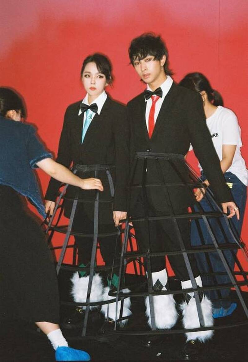 伊能靜（左）出面替前夫庾澄慶緩頰，表示可能因為工作忙才沒回覆小哈利訊息。（翻攝自IG）