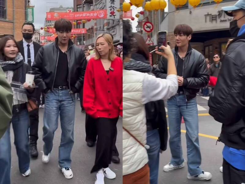 187男神下凡年貨大街！崔振赫同行前黑澀會美眉