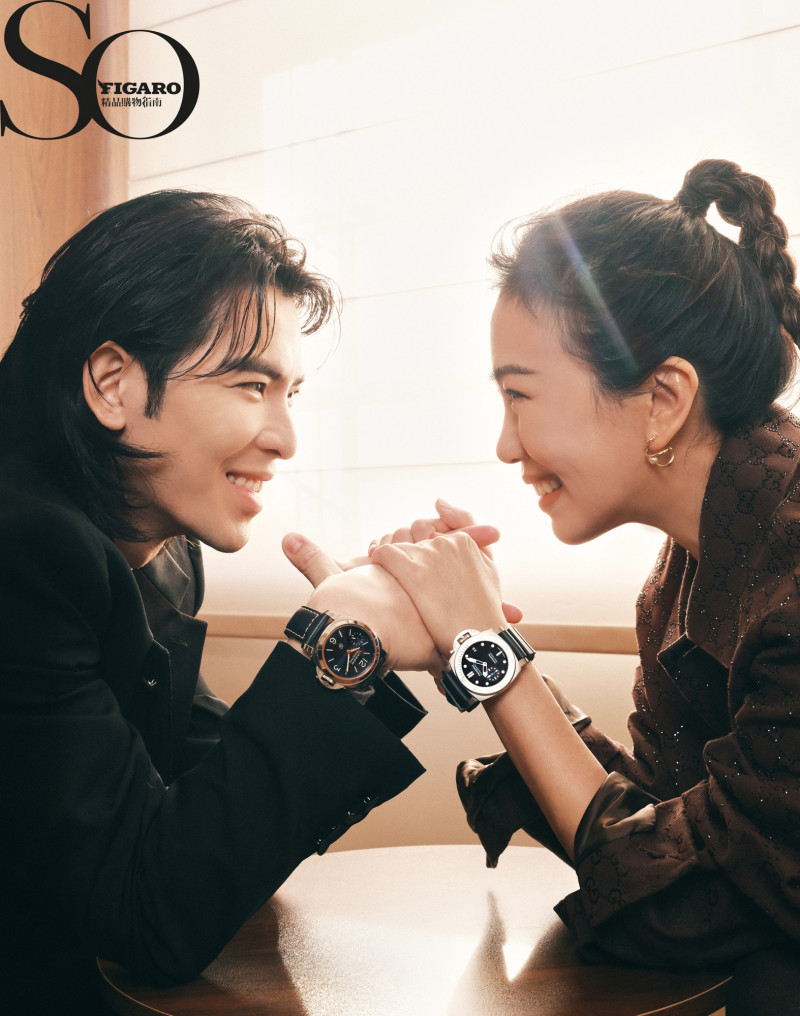 蕭敬騰與Summer合體拍攝封面 。（SoFigaro提供）