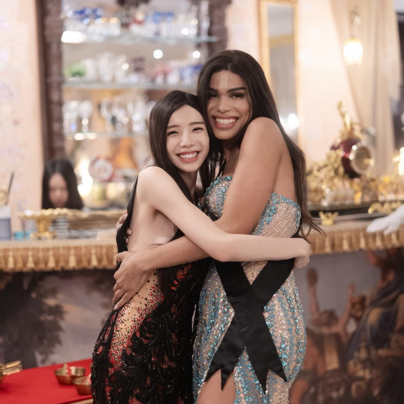 愛里去年在國際跨性別選美大賽拿到了第四名。（翻攝自臉書）