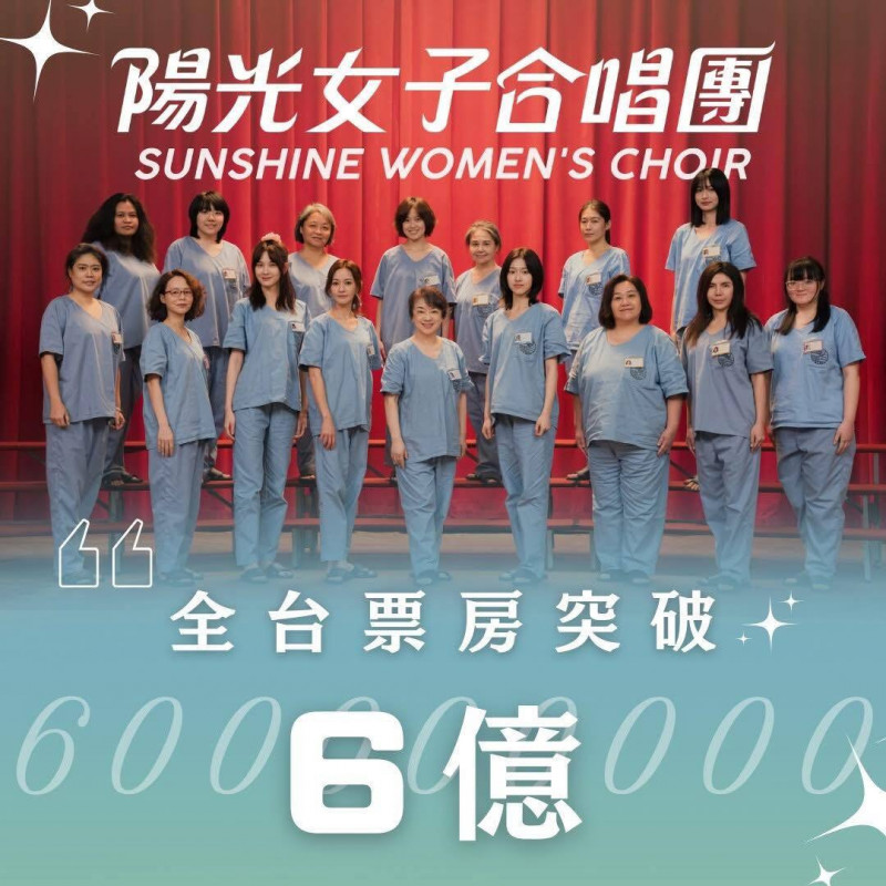 《陽光女子合唱團》全台票房突破6億大關。（壹壹喜喜提供）