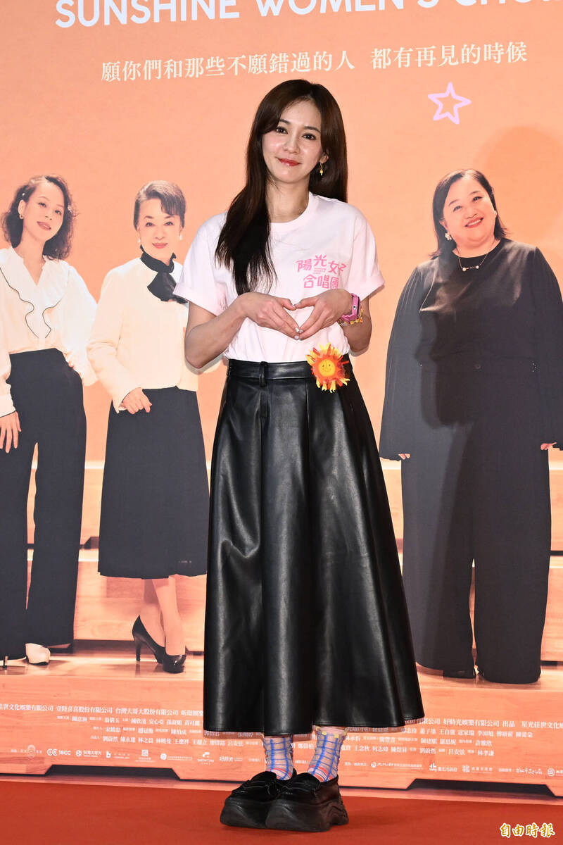 陳意涵笑說一直以來老公都把她當競爭對手，但在《陽光女子合唱團》票房破3億之後就完全閉嘴了。（記者胡舜翔攝）