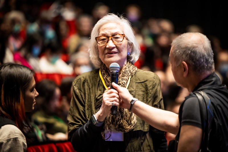 徐亞英老婆徐安娜出席《讓建築歌唱～徐亞英的交響人生》放映，感性發聲。（牽猴子提供）