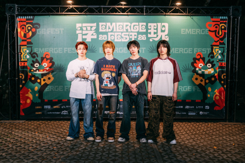 Dragon Pony貝斯手片盛鉉（左起）、吉他手權世赫、主唱安太奎、鼓手高康熏盼能來台舉行專場。（浮現祭提供）